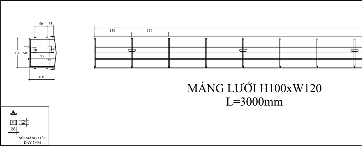 Mang luoi H100xW120